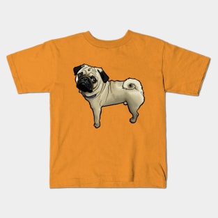 Standing Pug Kids T-Shirt